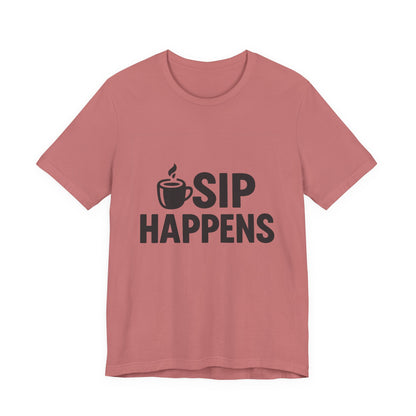 Sip Happens Minimal Edition Unisex Jersey Short Sleeve Tee T-shirt
