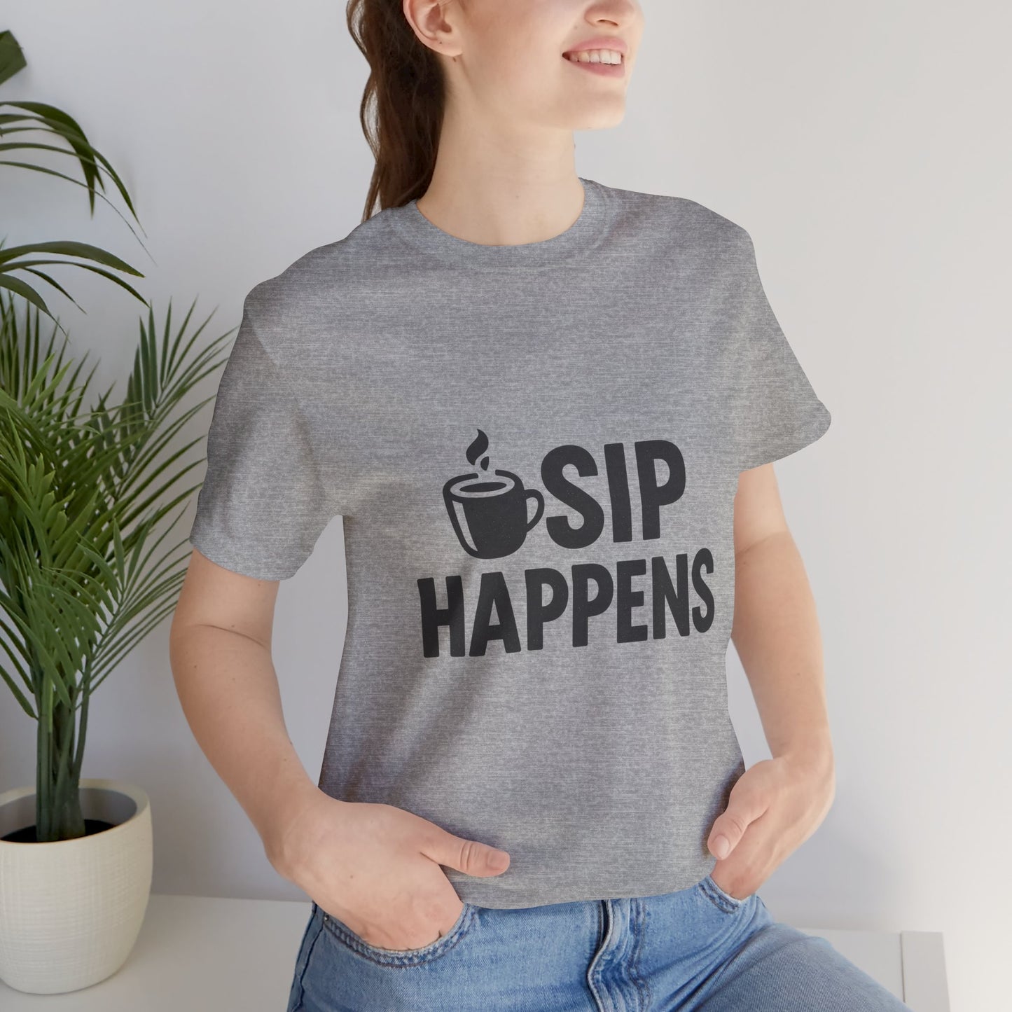 Sip Happens Minimal Edition Unisex Jersey Short Sleeve Tee T-shirt