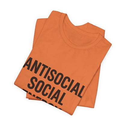 Antisocial Social Energy Unisex Jersey Short Sleeve Tee T-shirt