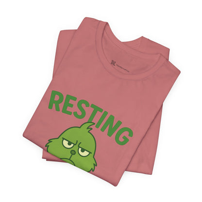 Gringe Resting Face Christmas Unisex Jersey Short Sleeve Tee T-shirt