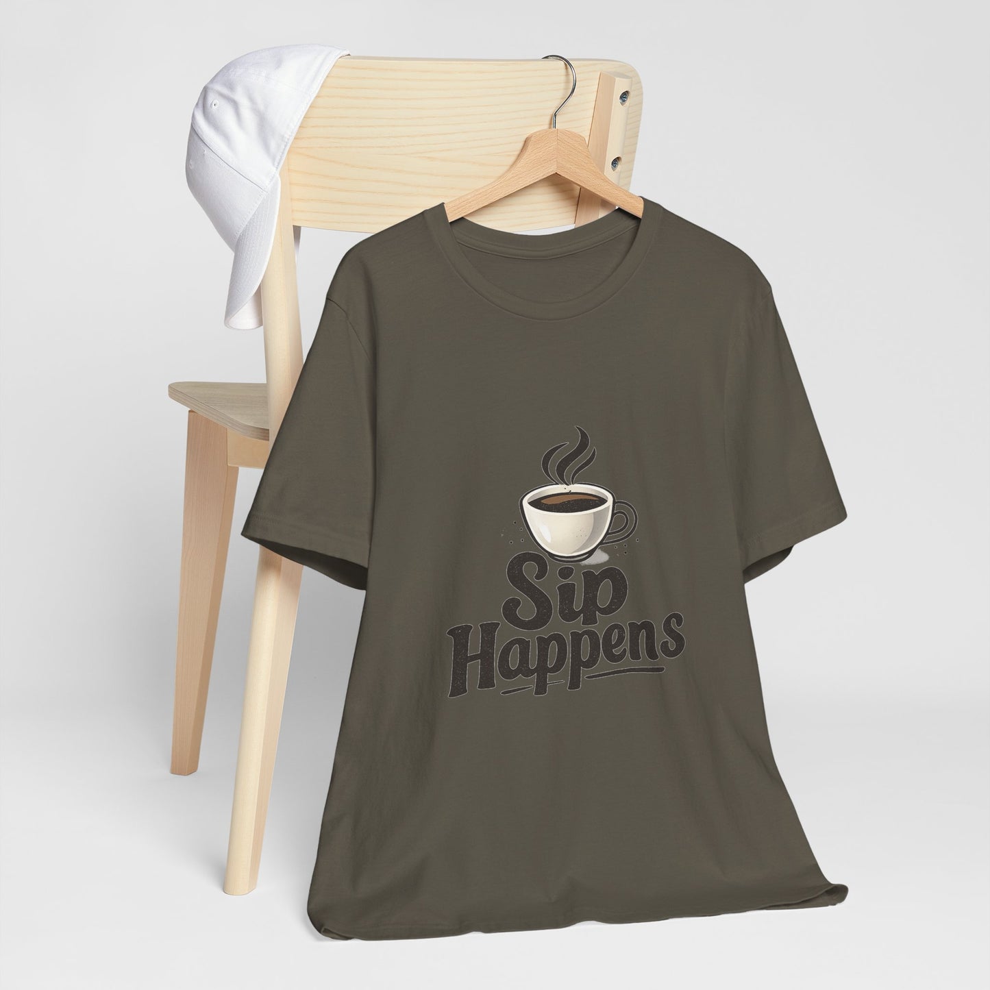 Sip Happens Coffee Cup Unisex Jersey Short Sleeve Tee T-shirt