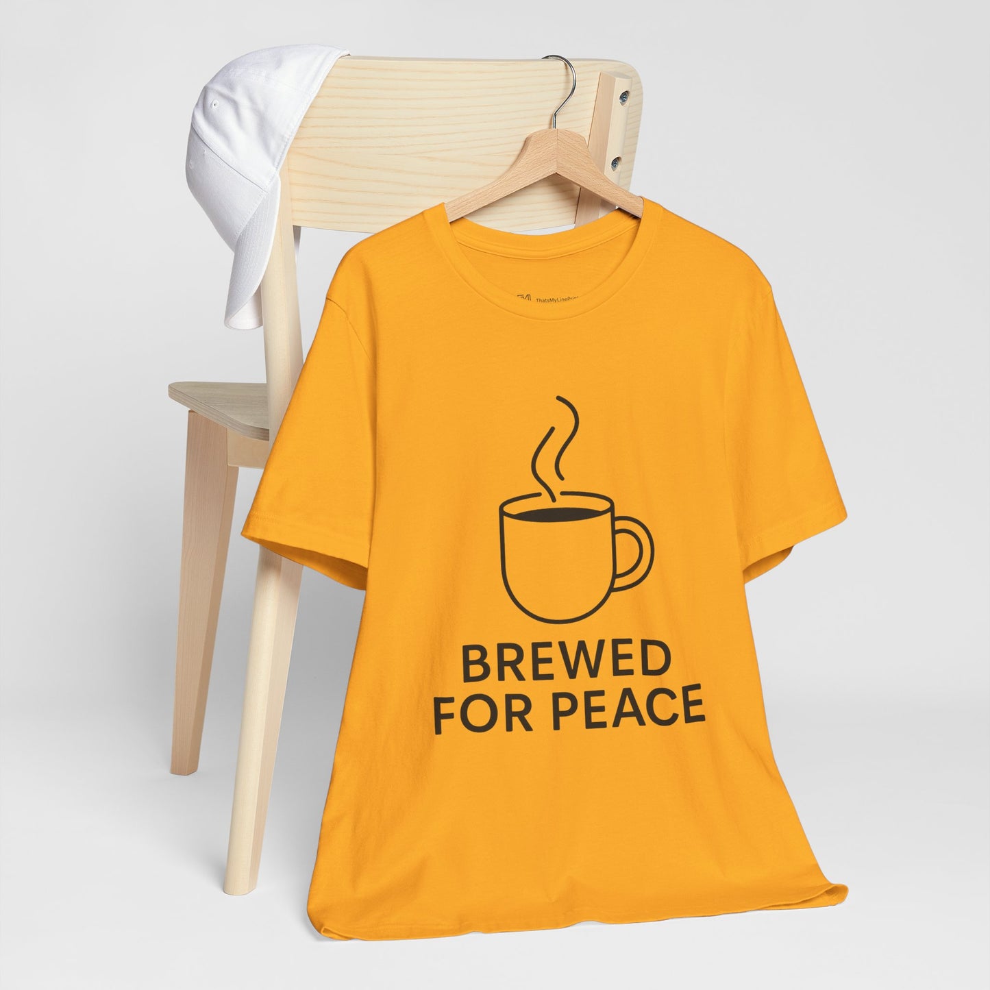Brewed For Peace Coffee Humor Unisex Jersey Short Sleeve Tee T-shirt