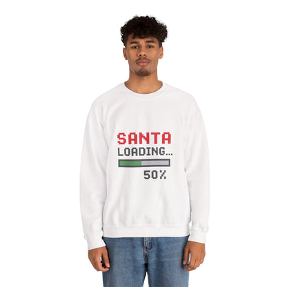 Santa Loading Bar Christmas Unisex Heavy Blend™ Crewneck Sweatshirt