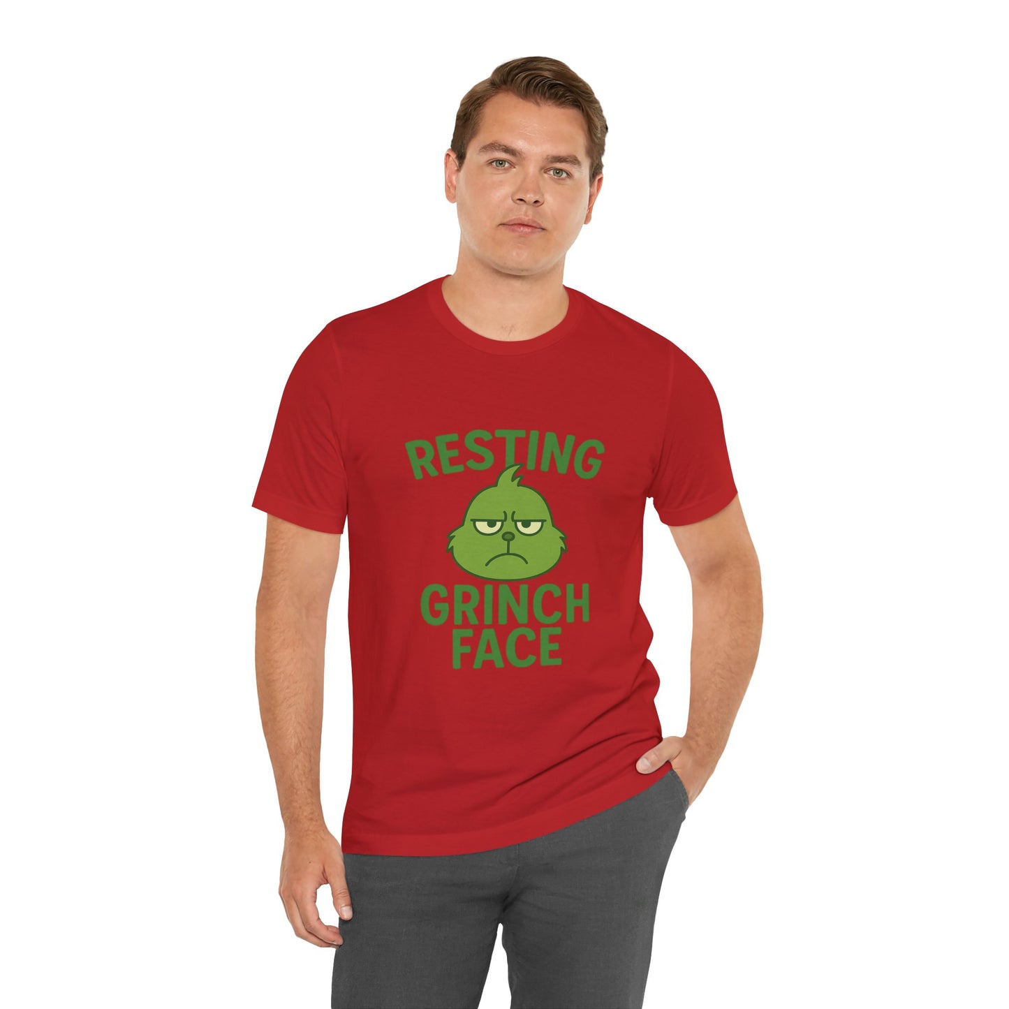 Gringe Resting Face Christmas Unisex Jersey Short Sleeve Tee T-shirt
