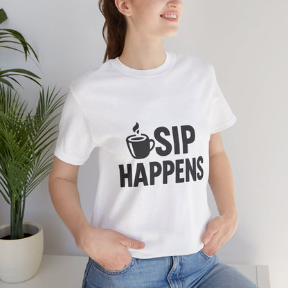 Sip Happens Minimal Edition Unisex Jersey Short Sleeve Tee T-shirt