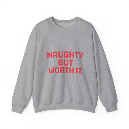 Naughty But Worth It Christmas Unisex Heavy Blend™ Crewneck Sweatshirt