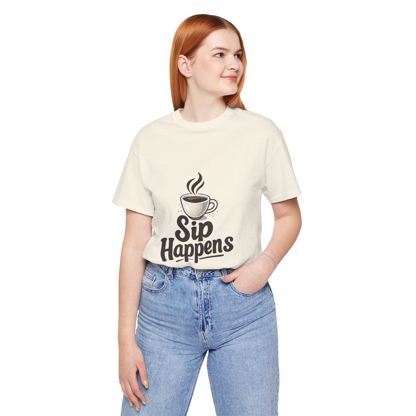 Sip Happens Coffee Cup Unisex Jersey Short Sleeve Tee T-shirt