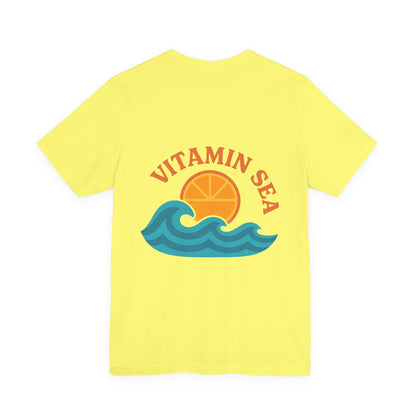 Logo Vitamin Sea Back Side Design Unisex Jersey Short Sleeve Tee T-shirt
