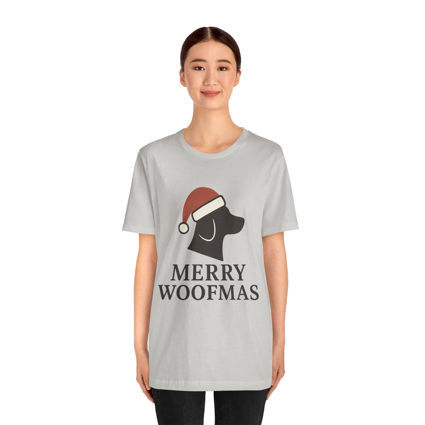 Merry Woofmas Christmas Unisex Jersey Short Sleeve Tee T-shirt