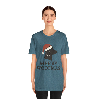 Merry Woofmas Christmas Unisex Jersey Short Sleeve Tee T-shirt