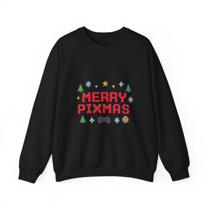 Merry Pixmas Christmas Unisex Heavy Blend™ Crewneck Sweatshirt