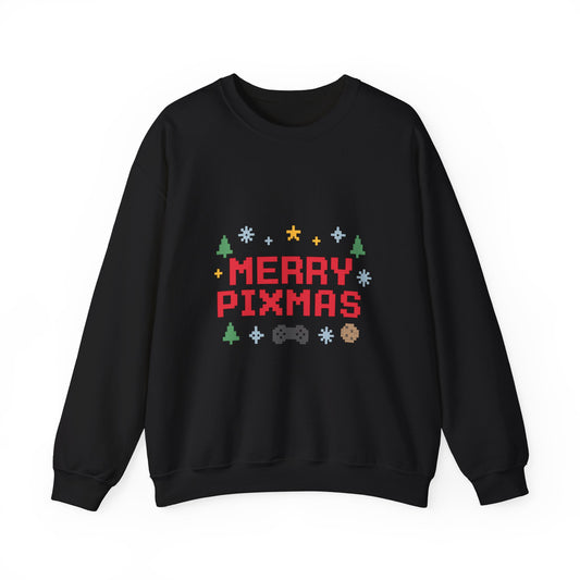 Merry Pixmas Christmas Unisex Heavy Blend™ Crewneck Sweatshirt