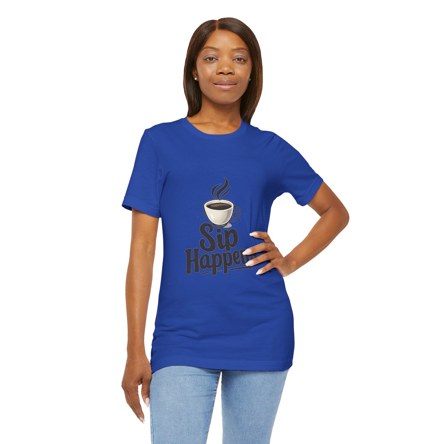 Sip Happens Coffee Cup Unisex Jersey Short Sleeve Tee T-shirt