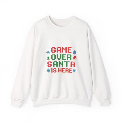 Game Over Santa Is Here Christmas Unisex Heavy Blend™ Crewneck Sweatshirt