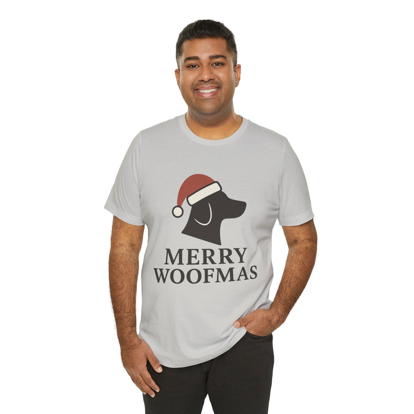 Merry Woofmas Christmas Unisex Jersey Short Sleeve Tee T-shirt