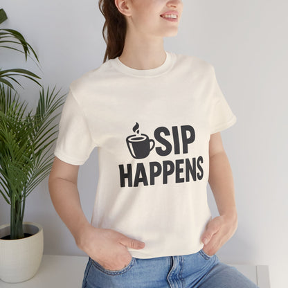 Sip Happens Minimal Edition Unisex Jersey Short Sleeve Tee T-shirt