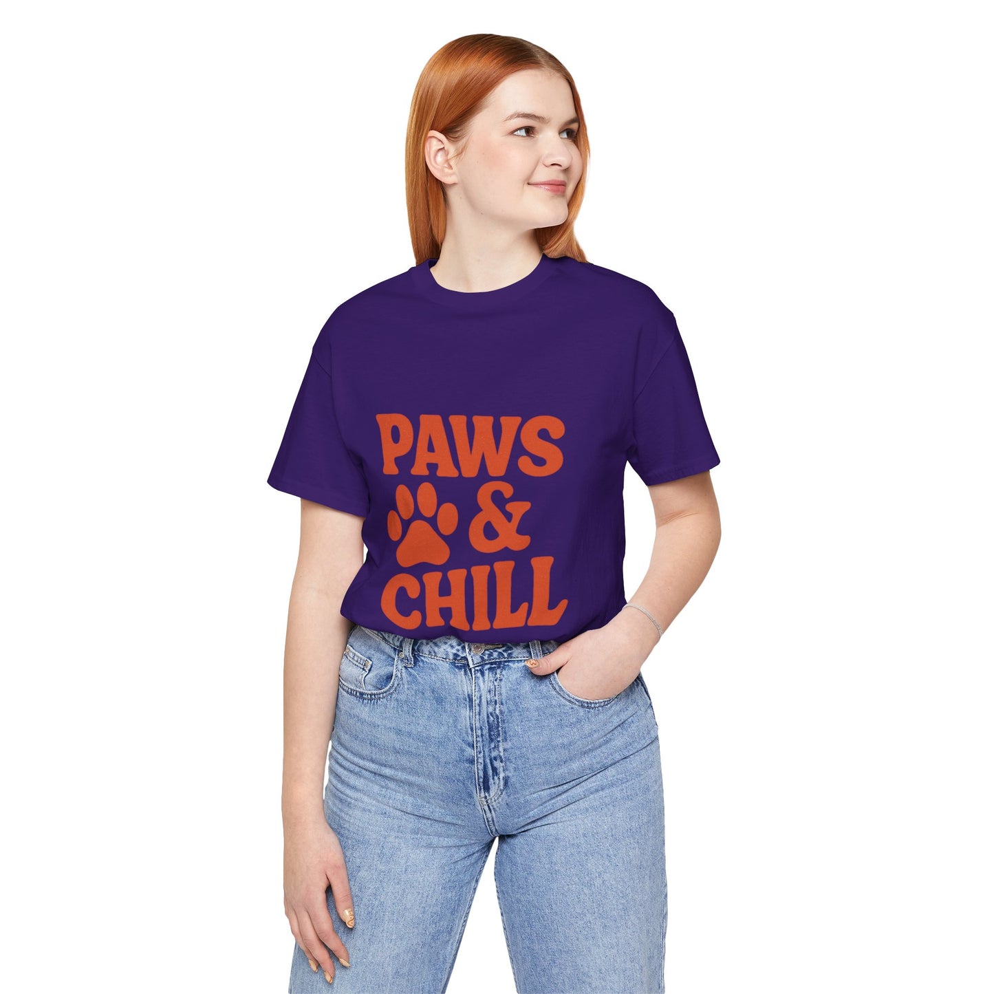 Paws and Chill Pet Lovers Unisex Jersey Short Sleeve Tee T-shirt