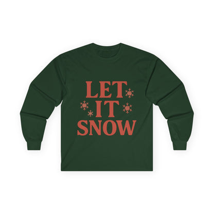Let It Snow Christmas Unisex Ultra Cotton Long Sleeve Tee T-shirt