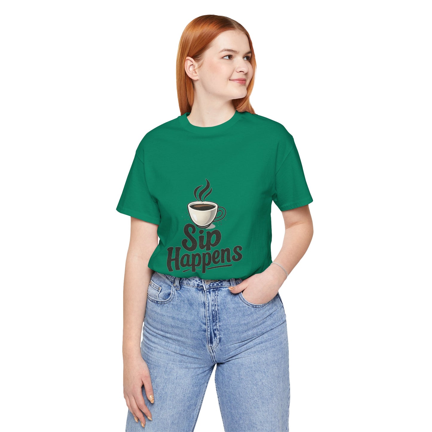 Sip Happens Coffee Cup Unisex Jersey Short Sleeve Tee T-shirt