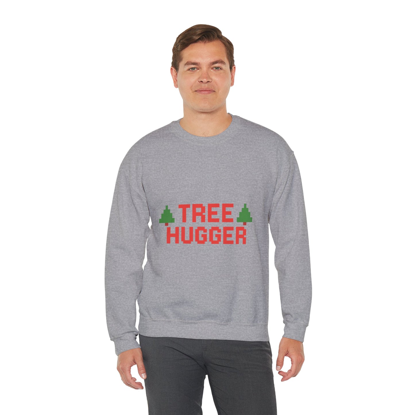 Tree Hugger Christmas Unisex Heavy Blend™ Crewneck Sweatshirt