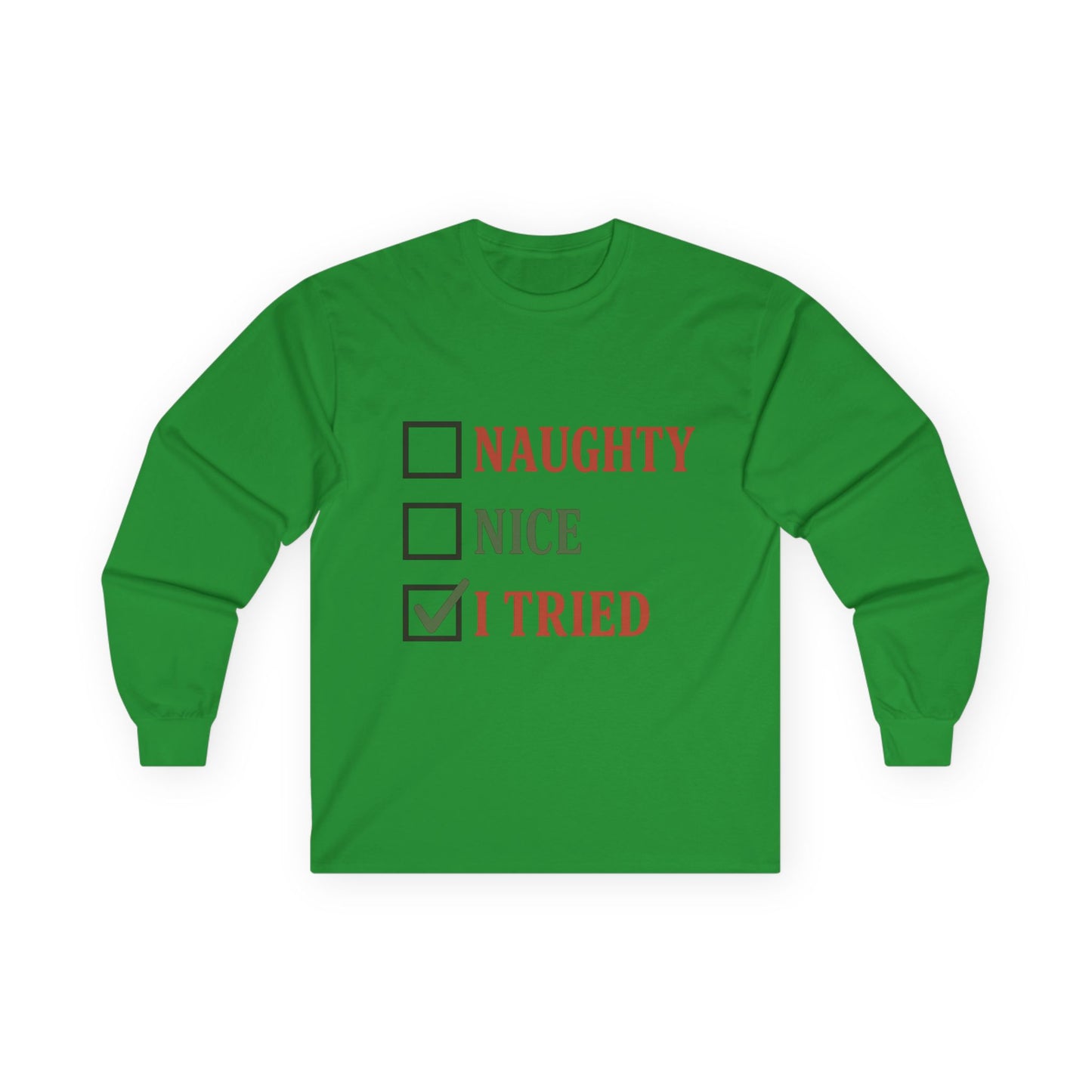 Naughty or Nice Christmas Unisex Ultra Cotton Long Sleeve Tee T-shirt