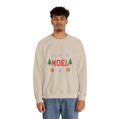 Christmas Noel In Pixel Unisex Heavy Blend™ Crewneck Sweatshirt