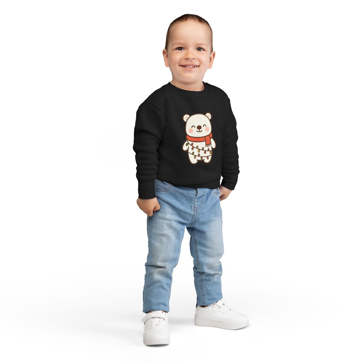 Polar Bear With Lights ChristmasToddler Sweatshirt