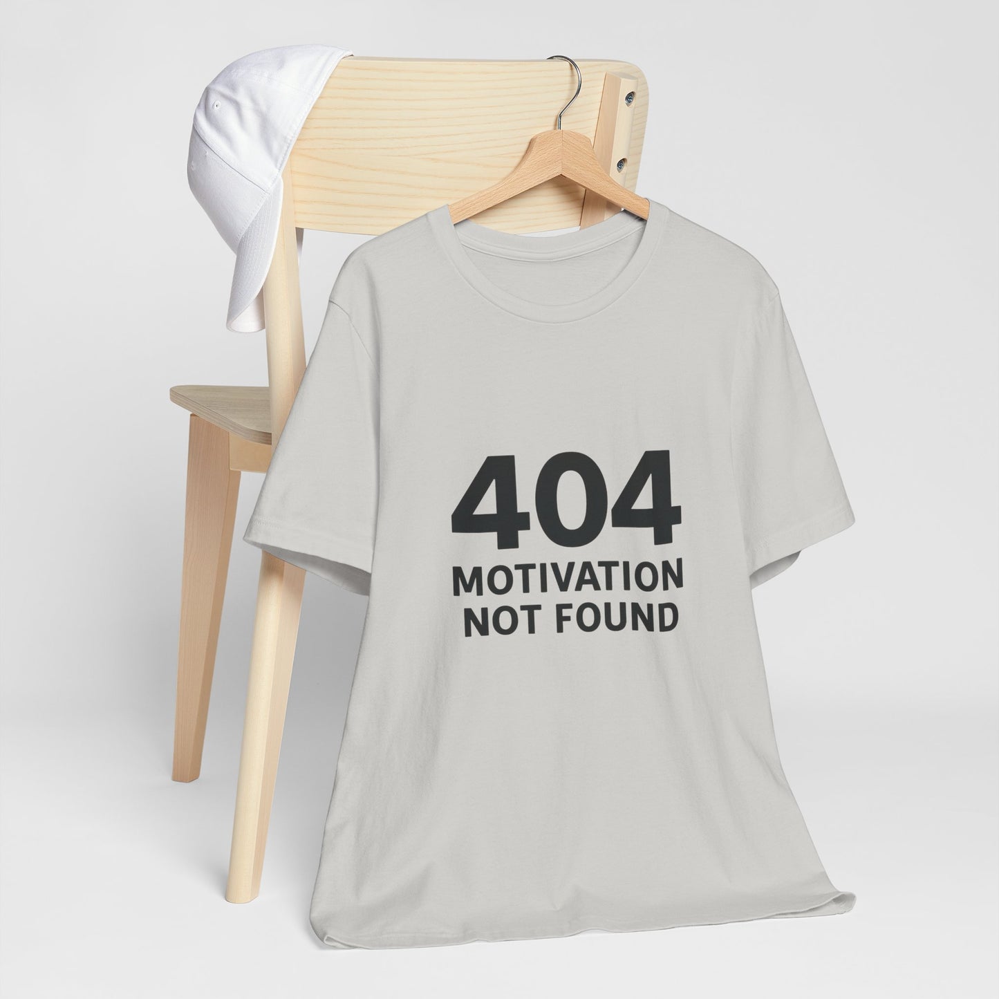 404 Motivation Not Found Introverts Humor Unisex Jersey Short Sleeve Tee T-shirt
