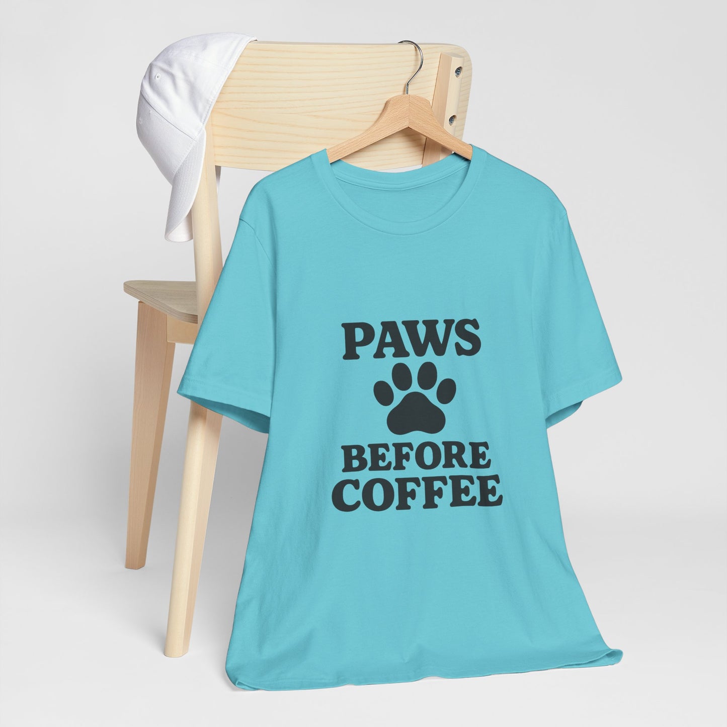 Paws Before Coffee Unisex Jersey Short Sleeve Tee T-shirt