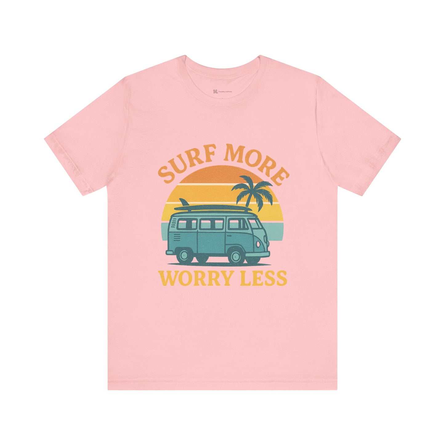 Surf More Worry Less Summer Unisex Jersey Short Sleeve Tee T-shirt
