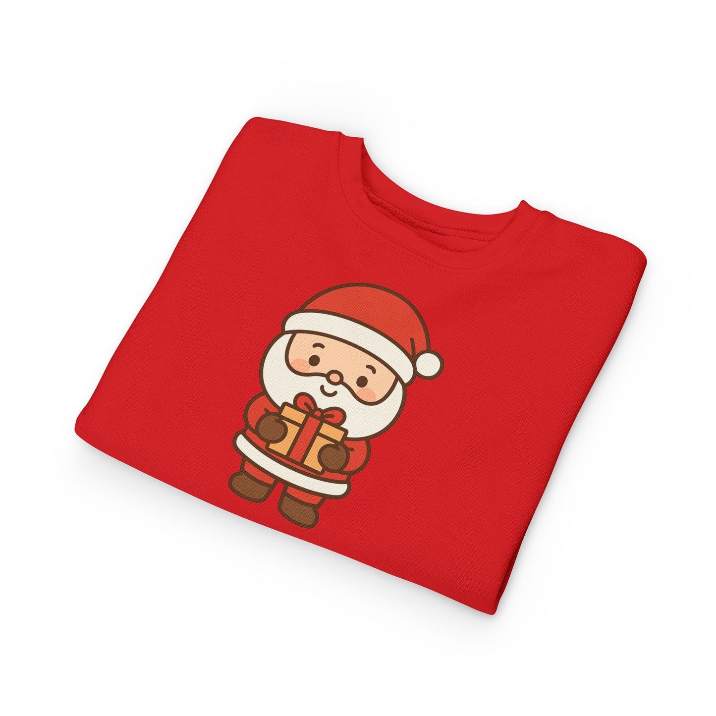 Baby Santa Holding Christmas Gift Toddler Sweatshirt