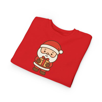 Baby Santa Holding Christmas Gift Toddler Sweatshirt