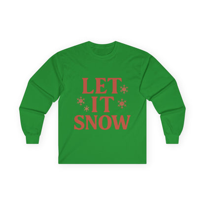 Let It Snow Christmas Unisex Ultra Cotton Long Sleeve Tee T-shirt