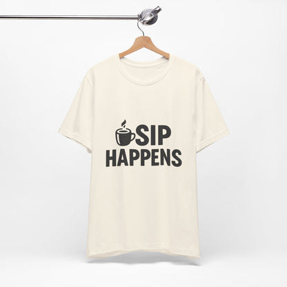 Sip Happens Minimal Edition Unisex Jersey Short Sleeve Tee T-shirt