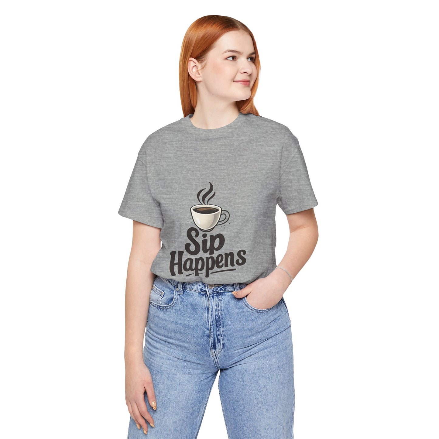 Sip Happens Coffee Cup Unisex Jersey Short Sleeve Tee T-shirt