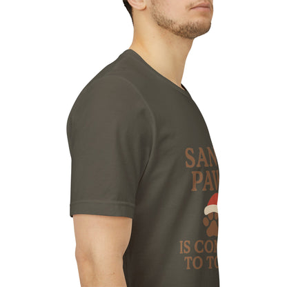 Santa Paws Is Coming To Town Christmas Unisex Jersey Short Sleeve Tee T-shirt
