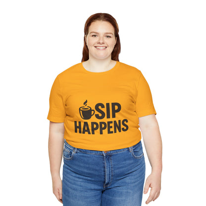 Sip Happens Minimal Edition Unisex Jersey Short Sleeve Tee T-shirt
