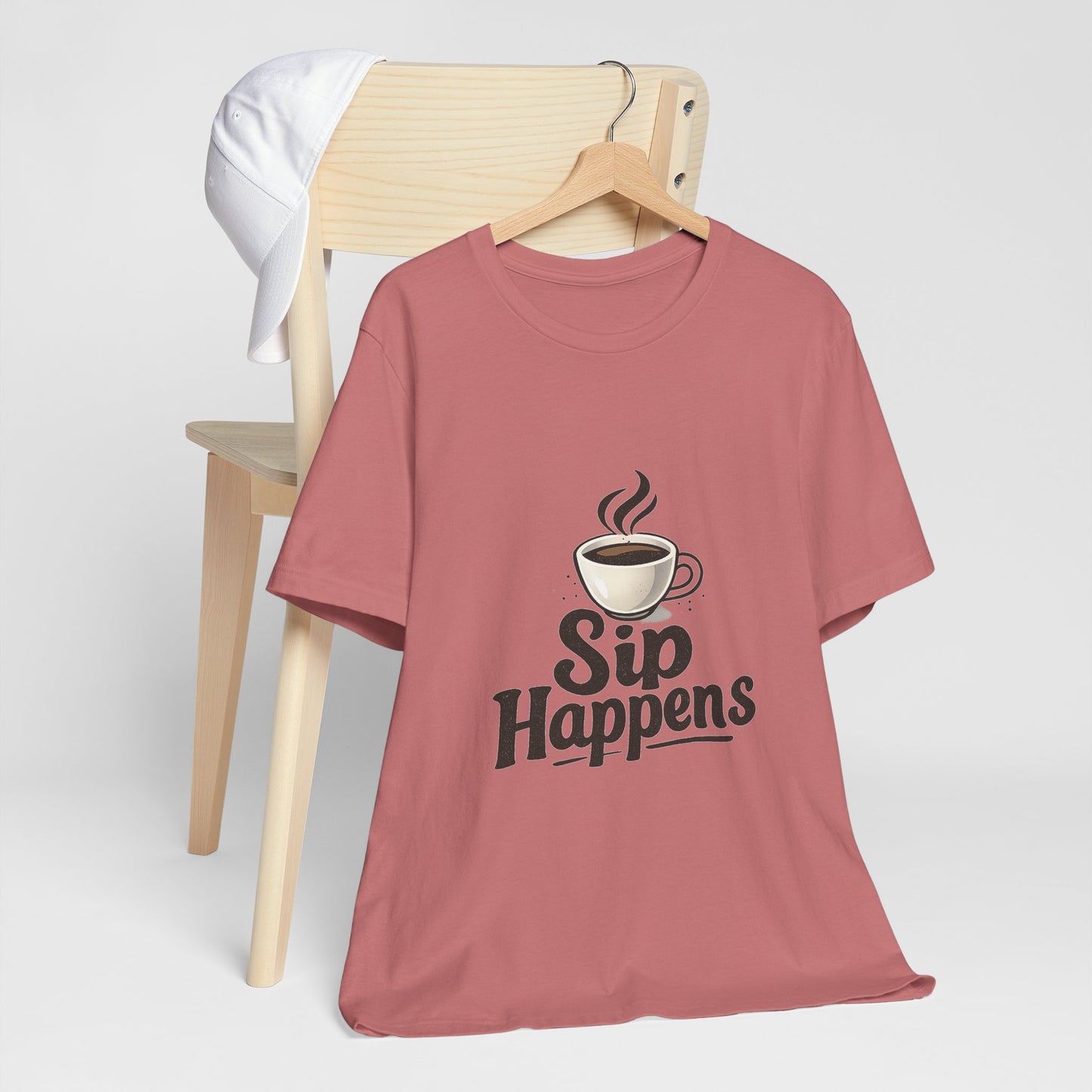 Sip Happens Coffee Cup Unisex Jersey Short Sleeve Tee T-shirt