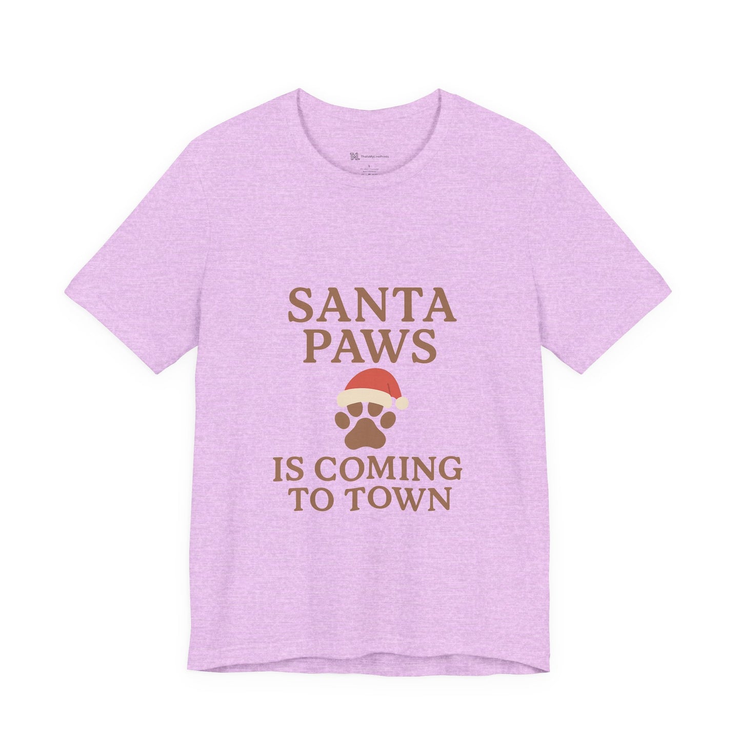 Santa Paws Is Coming To Town Christmas Unisex Jersey Short Sleeve Tee T-shirt
