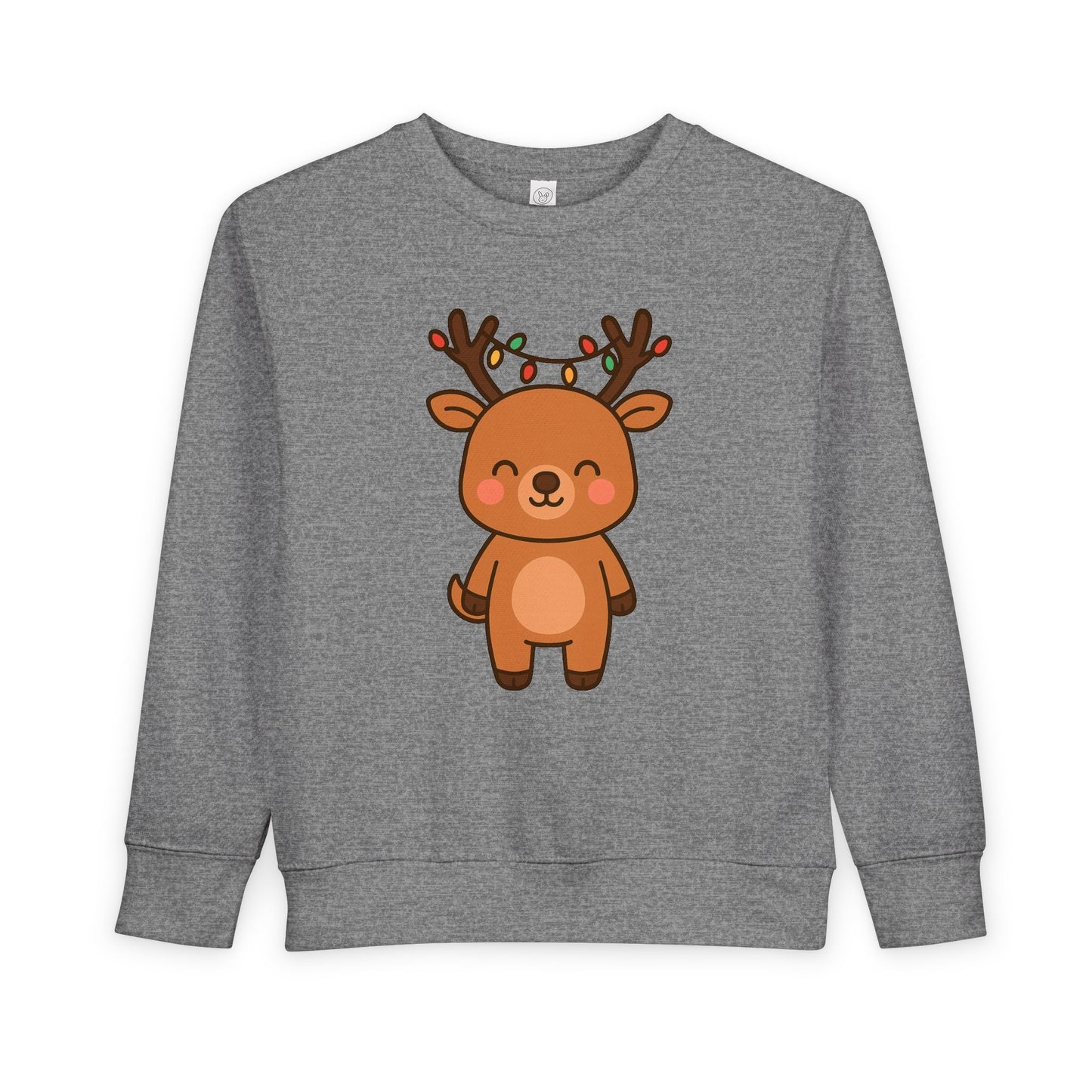 Reindeer Decorated With Lights Christmas Toddler Sweatshirt