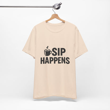 Sip Happens Minimal Edition Unisex Jersey Short Sleeve Tee T-shirt