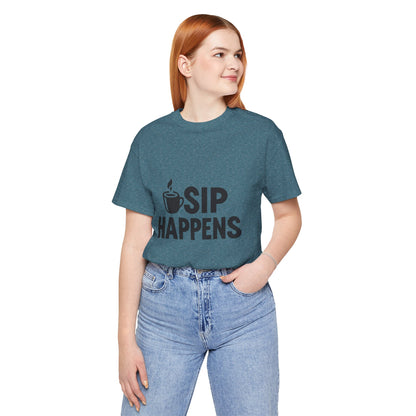 Sip Happens Minimal Edition Unisex Jersey Short Sleeve Tee T-shirt