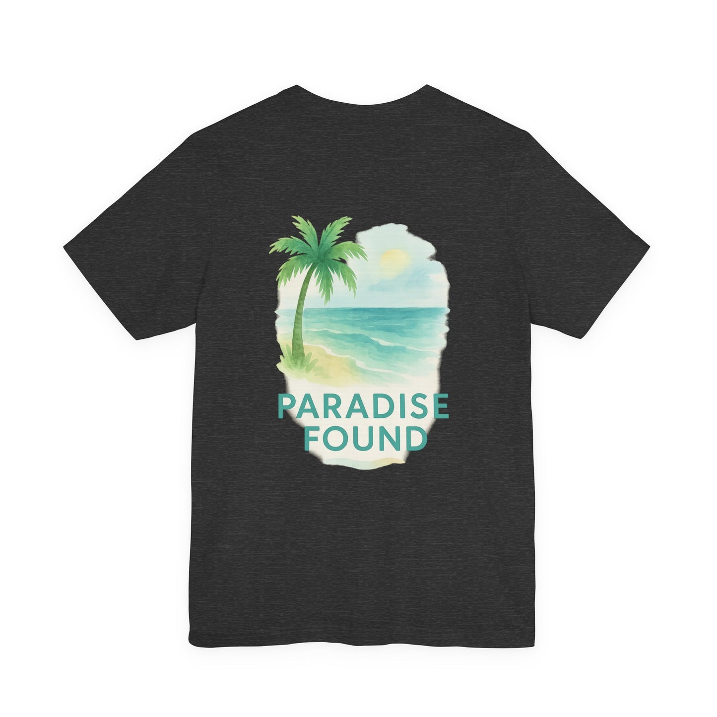 Logo Paradise Found Back Side Design Unisex Jersey Short Sleeve Tee T-shirt