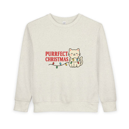Puurfect Christmas Kitty Cat With Lights Toddler Sweatshirt