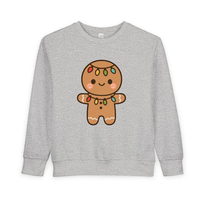 Gingerbread Cookie Decorated With Lights Christmas Toddler Sweatshirt