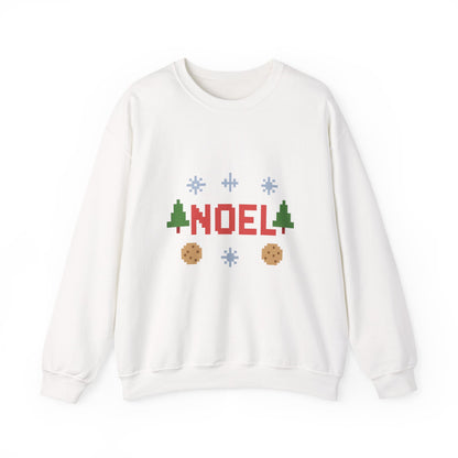 Christmas Noel In Pixel Unisex Heavy Blend™ Crewneck Sweatshirt