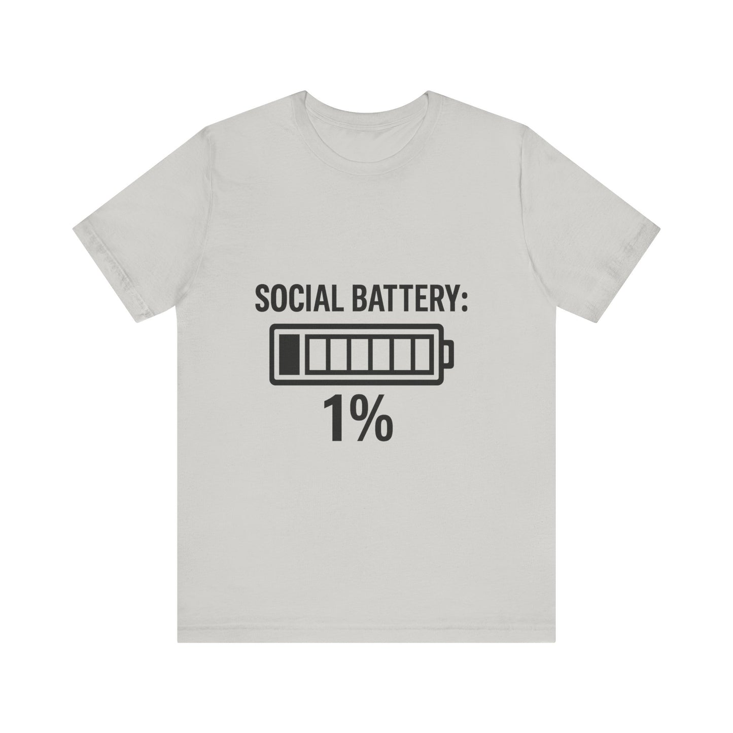 Social Battery Bar Unisex Jersey Short Sleeve Tee T-shirt