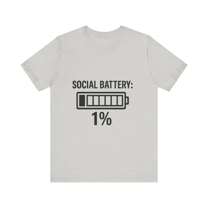 Social Battery Bar Unisex Jersey Short Sleeve Tee T-shirt