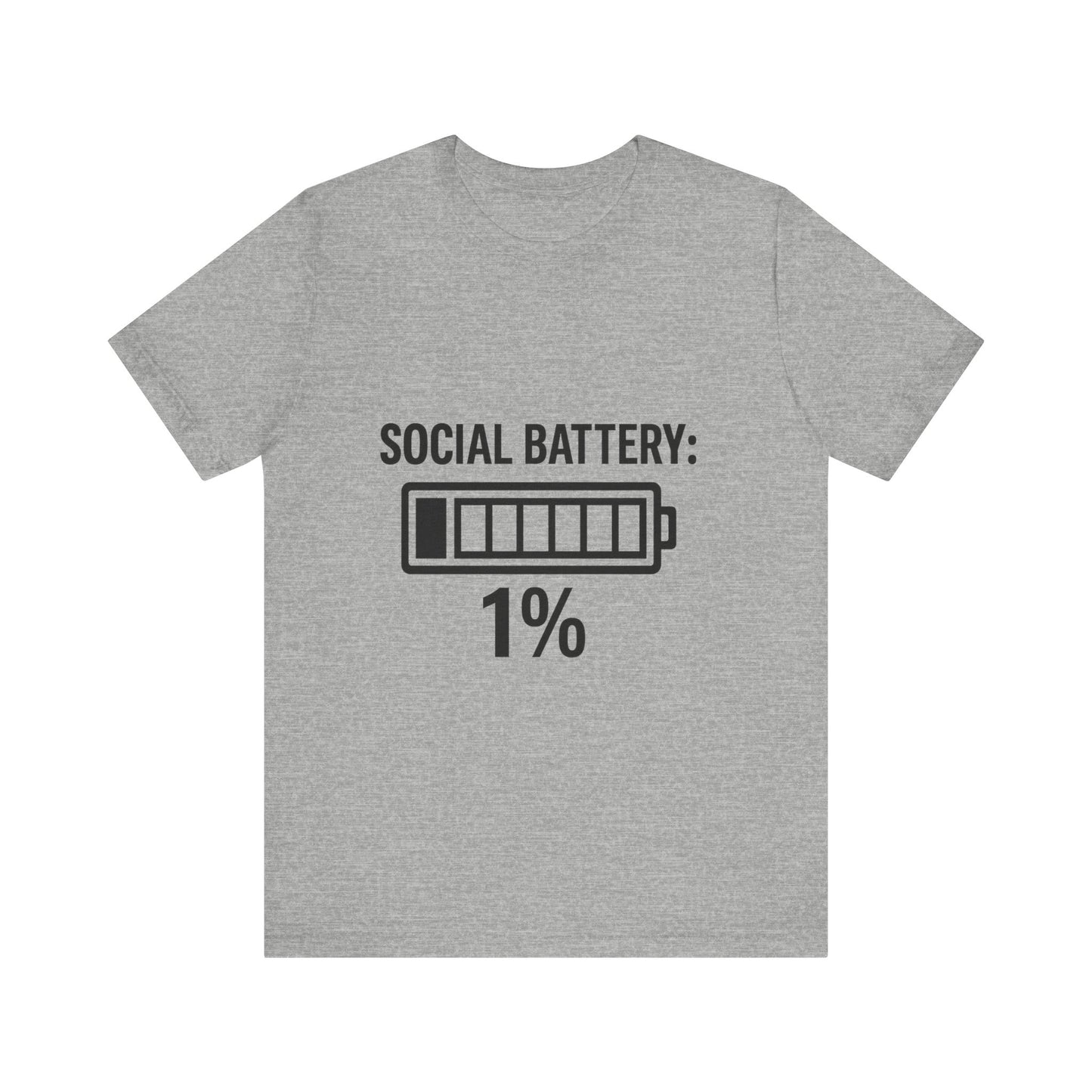 Social Battery Bar Unisex Jersey Short Sleeve Tee T-shirt