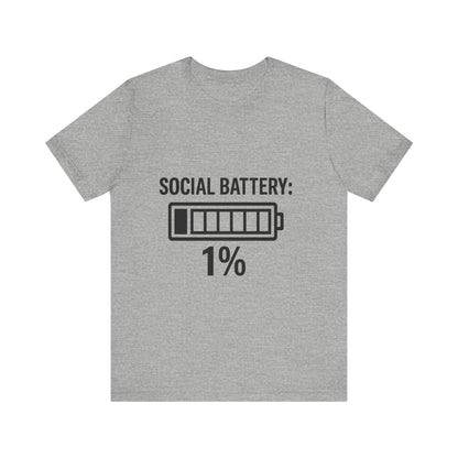 Social Battery Bar Unisex Jersey Short Sleeve Tee T-shirt